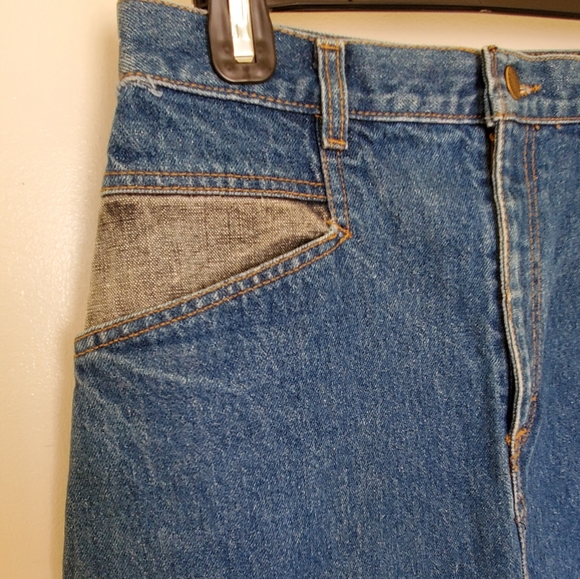 Vintage 80s denim mini skirt - Picture 2 of 11